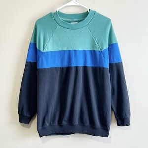 American Eagle Amazingly Soft Colorblock Crewneck Sweatshirt